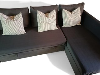 Sofá cama chaise longue gris