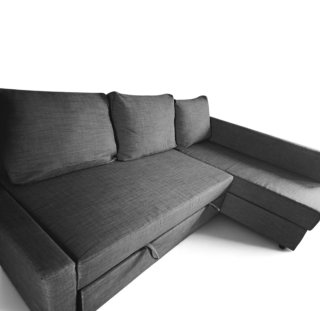 Sofá cama chaise longue gris