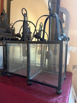 Lámparas de metal y cristal