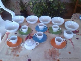 Juego café Benetton 6 bowls porcelana