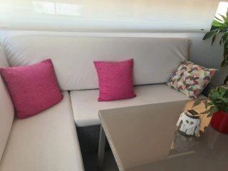 Conjunto de jardín ratán y cristal