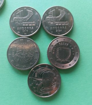 Monedas 50 Cent. Euro Varios Países y años.