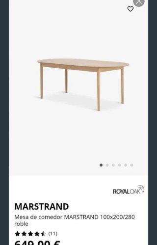 Mesa de comedor extensible (sillas no incluidas)