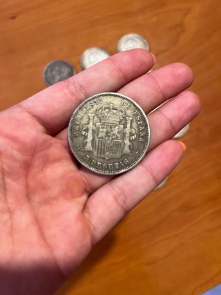 Lote 10 monedas de plata 5 Pesetas Alfonso XIII