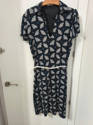Vestido Mango Penélope Cruz azul/blanco 40-42