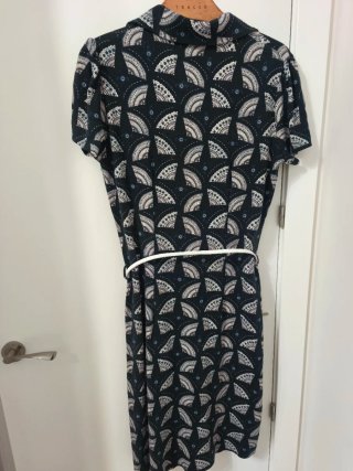 Vestido Mango Penélope Cruz azul/blanco 40-42