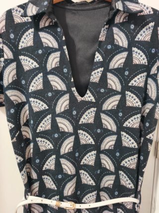 Vestido Mango Penélope Cruz azul/blanco 40-42