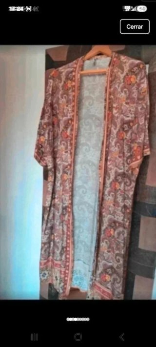 Kimono estampado multicolor talla única