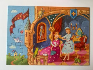 3 Puzzles Djeco Princesas y Hadas 36 piezas +4