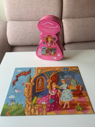 3 Puzzles Djeco Princesas y Hadas 36 piezas +4