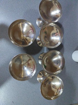 Copas de Cóctel Valero Plateadas con baño de plata