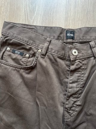 Pantaloni Boss in cotone marrone taglia L