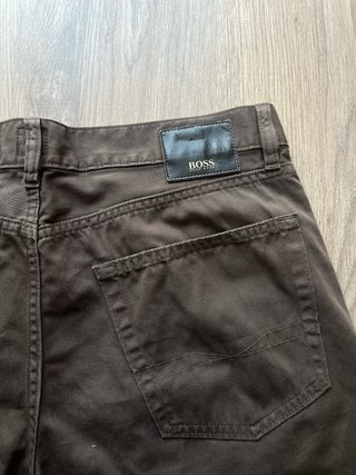 Pantaloni Boss in cotone marrone taglia L