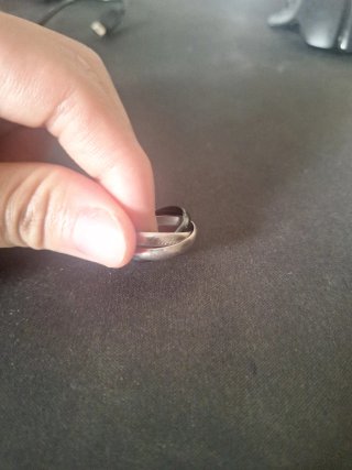 Anillo Cartier Trinity Clásica Oro y Ceramica