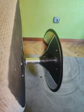 Sillón Giratorio Tapizado Tela Gris