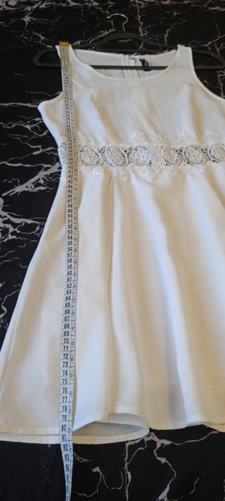 Abito corto bianco H&M pizzo - Taglia S