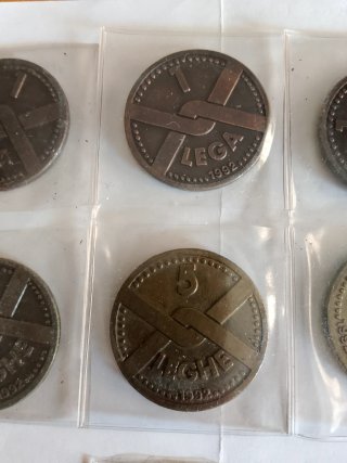Monete commemorative Lega Nord 1 e 5 Leghe