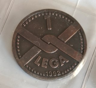 Monete commemorative Lega Nord 1 e 5 Leghe