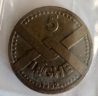 Monete commemorative Lega Nord 1 e 5 Leghe