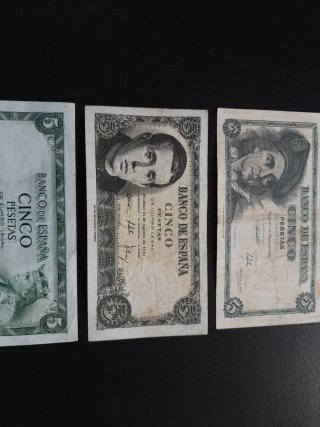 BILLETES ESPAÑOLES DE 5 PESETAS