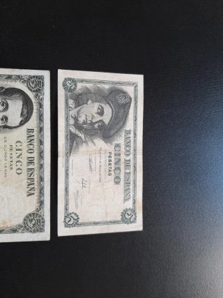 BILLETES ESPAÑOLES DE 5 PESETAS