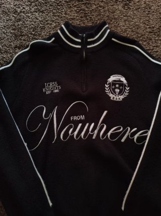 Sudadera Bershka Negra Media Cremallera