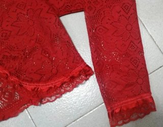 Torera encaje roja,t-M