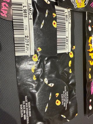 Colección Sobre Tazos Mad Monster Caps sin abrir