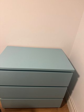 Cómoda azul Ikea 3 cajones