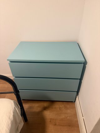 Cómoda azul Ikea 3 cajones