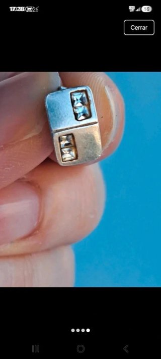 Pendientes de plata rectangulares