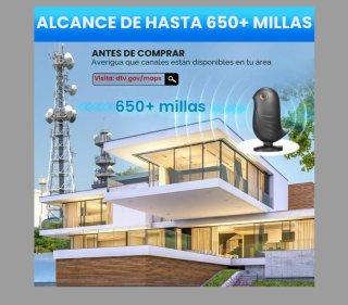 Antena TDT 4K UHD DVB-T/T2 Amplificada