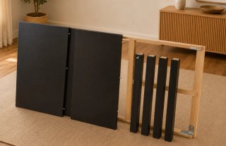 Mesa comedor extensible madera wengue Ikea