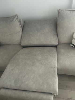 Sofá eléctrico gris claro