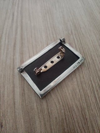 Colgante o broche Plata Ley Diseño Rayas