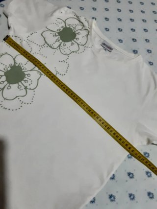 Camiseta Reebok manga corta XL Flores 100% algodón