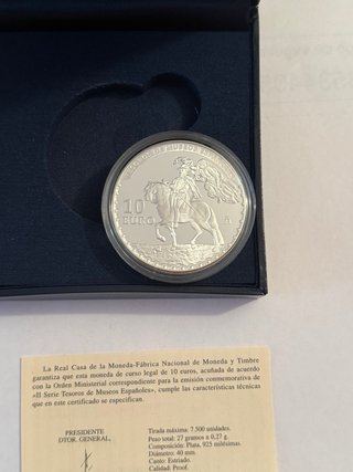Moneda 10 euros plata 2014 Tesoros Museos Españole