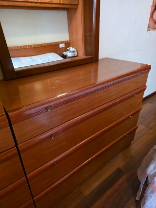 Cómoda, Sinfonier y Espejo Cerezo