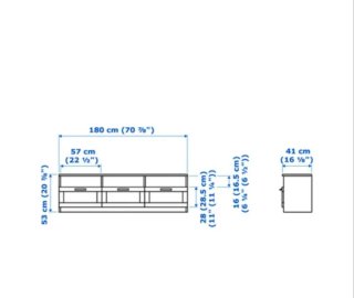 Mueble TV Blanco con Puertas