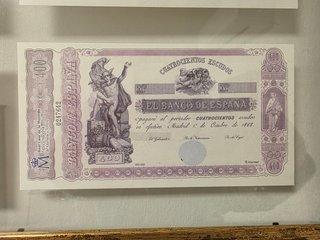 Cuadro Colección Billetes y Pagares Facsímiles 2