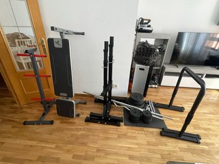 Gimnasio completo 108 kg + banco y barras