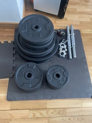 Gimnasio completo 108 kg + banco y barras