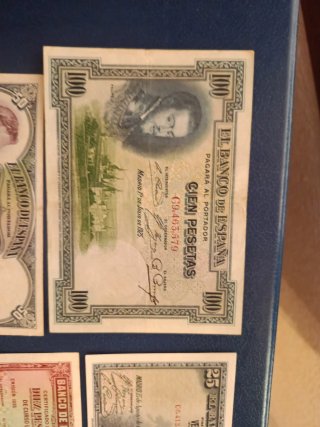 Lote de Billetes Españoles Antiguos