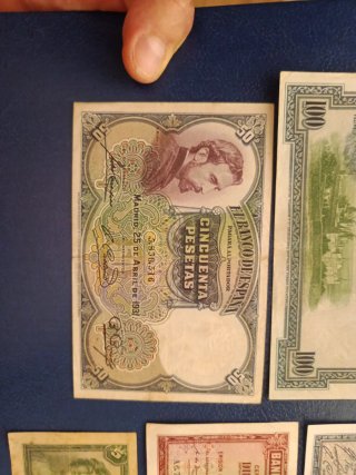 Lote de Billetes Españoles Antiguos
