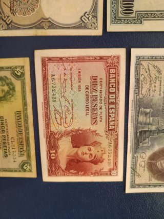 Lote de Billetes Españoles Antiguos