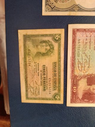 Lote de Billetes Españoles Antiguos