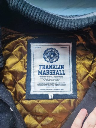 Chaqueta Franklin & Marshall Negra Cuero