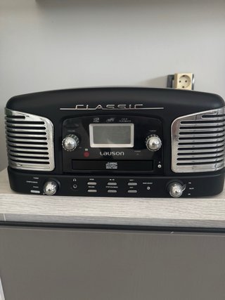 Tocadiscos Lauson Classic Radio CD USB Negro