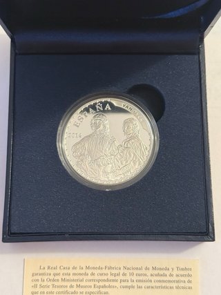 Moneda 10 euros plata Tesoros Museos Españoles