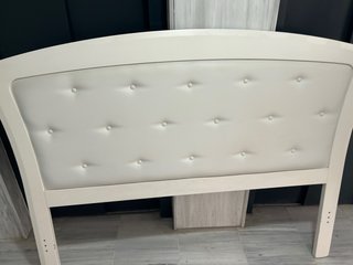 Cabecero Cama 1.50m Blanco Tapizado
